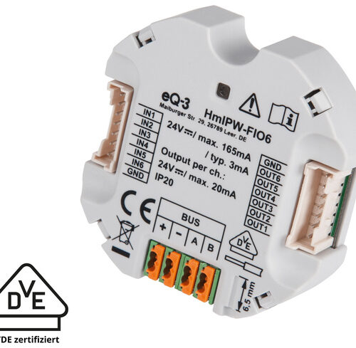 Homematic IP Wired Smart Home IO Modul Unterputz – 6-fach, HmIPW-FIO6
