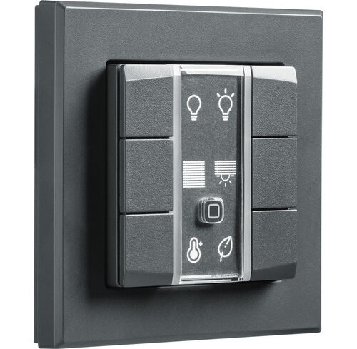 Homematic IP Wired Smart Home Wandtaster – 6-fach, anthrazit, HmIPW-WRC6-A