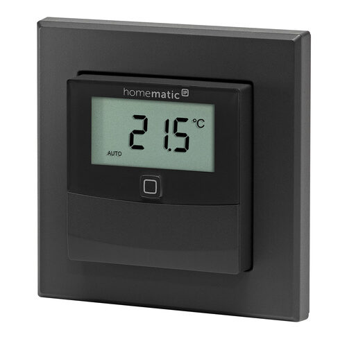 Homematic IP Smart Home Temperatur- und Luftfeuchtigkeitssensor mit Display – innen, anthrazit, HmIP-STHD-A