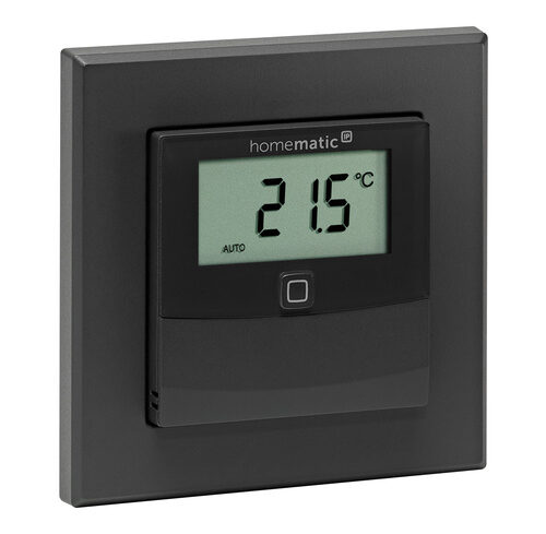 Homematic IP Wired Smart Home Temperatur- und Luftfeuchtigkeitssensor mit Display – innen, anthrazit, HmIPW-STHD-A