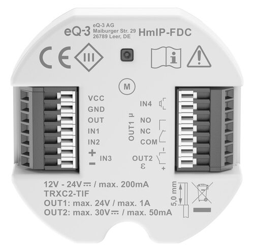 Homematic IP Smart Home Universal Türöffner Controller, HmIP-FDC