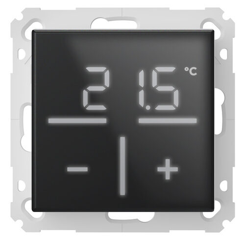 Homematic IP Smart Home Glas-Wandthermostat mit CO2-Sensor, schwarz, HmIP-WGTC-A