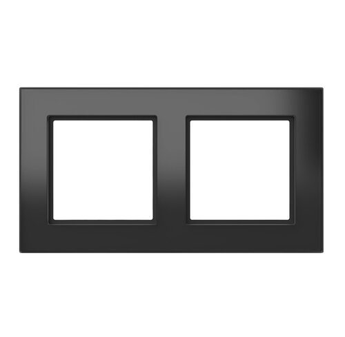 Homematic IP Glasrahmen, 2-fach, schwarz, HmIP-GF2-A