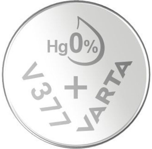 VARTA Silberoxid-Knopfzelle V377/SR66, 1,55 V, 21 mAh