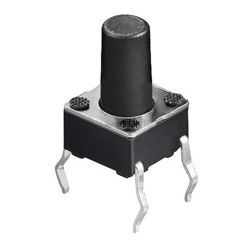 Miniatur-Drucktaster, 1x ein, Knopflänge 6 mm