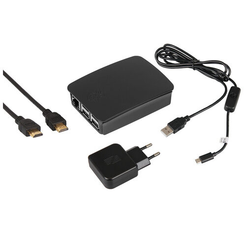 Raspberry Pi 3B+ Starter-Set, Mini-PC, komplett montiert und betriebsbereit