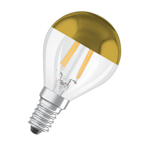 OSRAM LED Mirror Gold 4-W-Filament-LED-Lampe E14 mit Goldkuppe