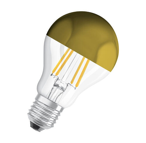 OSRAM LED Mirror Gold 4-W-Filament-LED-Lampe E27 mit Goldkuppe, 420 lm