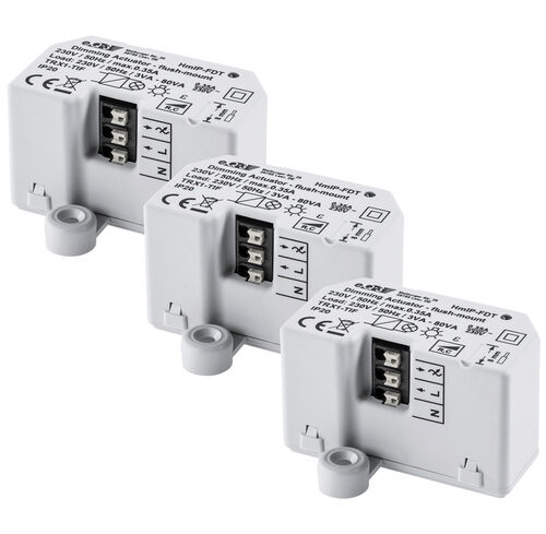 Homematic IP Smart Home 3er-Set Dimmaktor Unterputz HmIP-FDT - Phasenabschnitt