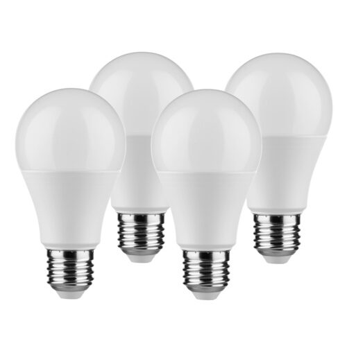 Müller Licht 4er-Pack 9-W-LED-Lampen E27, warmweiß, 806 lm