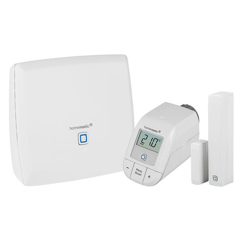Homematic IP Smart Home Set Heizen mit CCU3, Heizkörperthermostat und Fenster- und Türkontakt