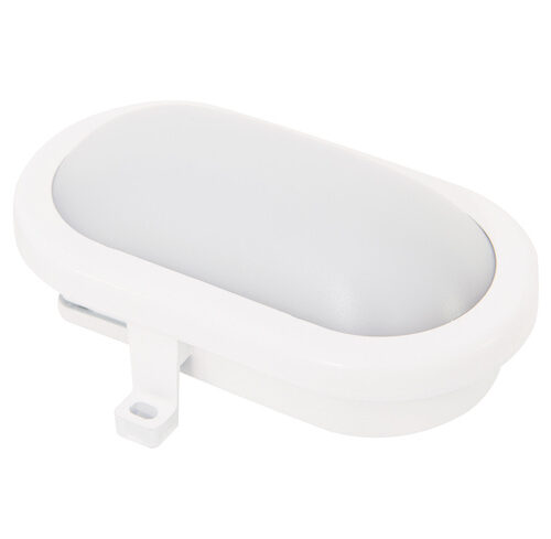 REV 10-W-Oval-LED-Leuchte mit HF-Bewegungssensor, kaltweiß, weißes Gehäuse, IP54