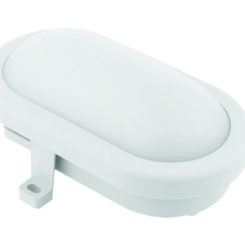 REV 10-W-Oval-LED-Leuchte mit HF-Bewegungssensor, kaltweiß, graues Gehäuse, IP54