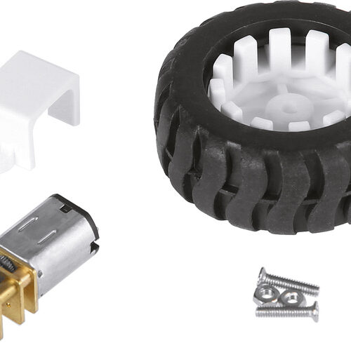 Joy-IT Getriebemotor com-motor03 mit Rad, ca. 300 min-1 bei 6 V