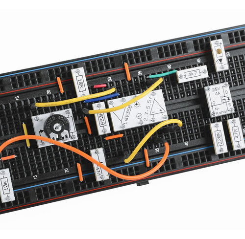 ELV Steckplatine/Breadboard mit 830 Kontakten, schwarze ELV-Version