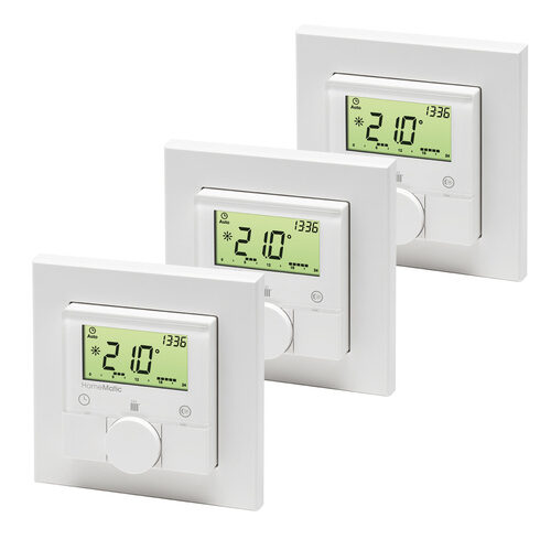 Homematic 3er-Set Funk-Wandthermostat HM-TC-IT-WM-W-EU für Smart Home / Hausautomation