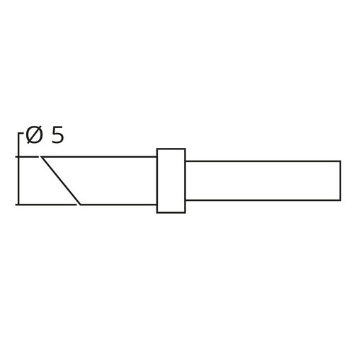 ELV Ersatzlötspitze D = 5 mm, meißelförmig, beidseitig angeschrägt