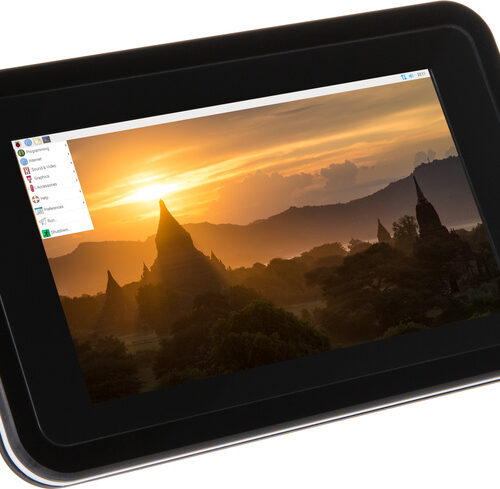 Joy-IT-Gehäuse für orig. 17,78-cm-Touchdisplay für Raspberry Pi 4, inkl. aktiven Kühler, schwarz