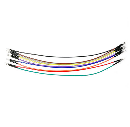 ELV hochwertiges Steckkabel-Set, Stecker auf Stecker, 10 Stück in 10 verschiedenen Farben, 200 mm