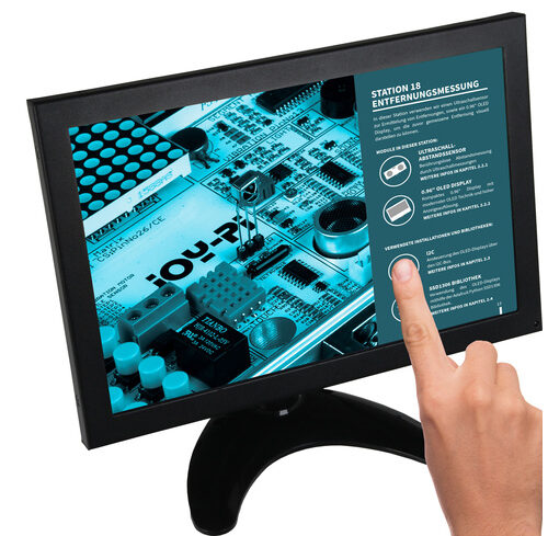 Joy-IT Touchscreen-Monitor RB-LCD-10-2, 10,1"-IPS-Display, Metallgehäuse, geeignet für Raspberry Pi