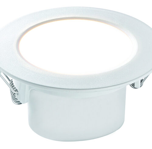 HEITRONIC 7-W-LED-Einbaustrahler DL7002 mit austauschbaren Farbringen, 590 lm, 3000 K, dimmbar, IP65