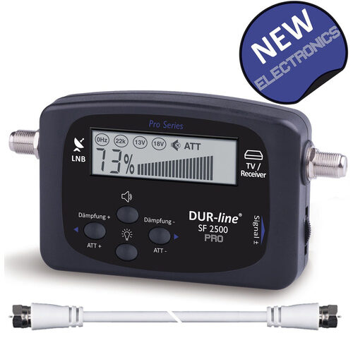 DUR-Line Satfinder SF 2500 Pro, DVB-S/S2, inkl. Sat-Verbindungskabel (21 cm)