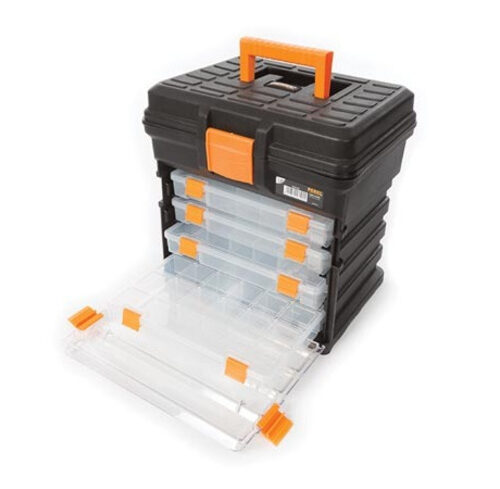 Velleman Werkzeugbox groß, mit 4 entnehmbaren Aufbewahrungsboxen