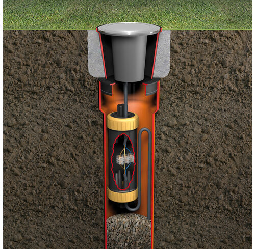 Heitronic Sicherheits-Kabelmuffe für 6 bis 14 mm, IP68, wasserdicht bis 1 m