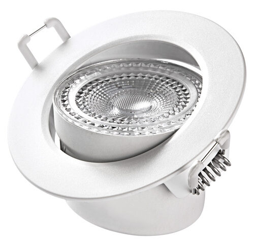 HEITRONIC 5,5-W-LED-Einbaustrahler DL7002, austauschbare Farbringe, 400 lm, schwenkbar, IP44