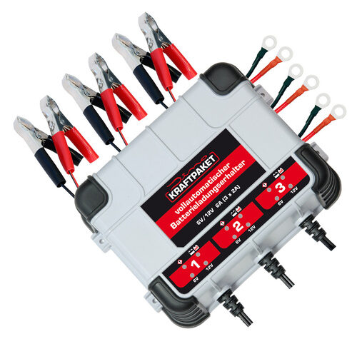 Dino KRAFTPAKET Kfz-Batterie-Erhaltungsladegerät 6V/12V 3x 2A
