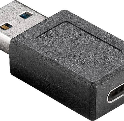 goobay USB-C™-Buchse auf USB-A-3.0-Stecker, schwarz