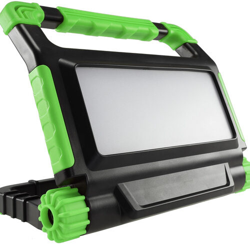 ChiliTec 50-W-Akku-LED-Baustrahler / LED-Fluter BSA-50, neutralweiß, integrierte Powerbank, IP54