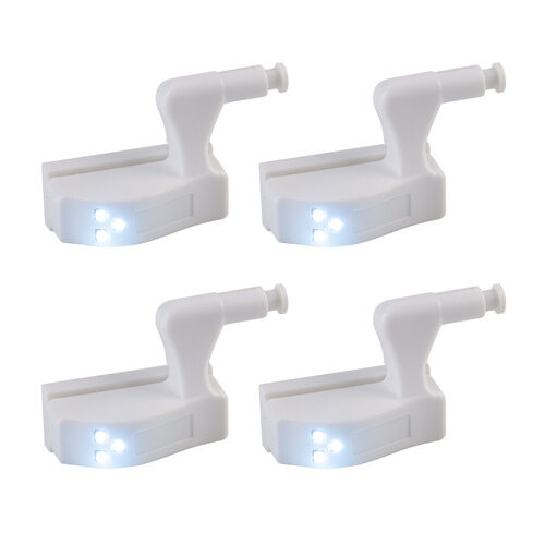 ChiliTec 4er-Set LED-Leuchte mit Drucktaster für Schubladen, Schränke, Kommoden - Batteriebetrieb