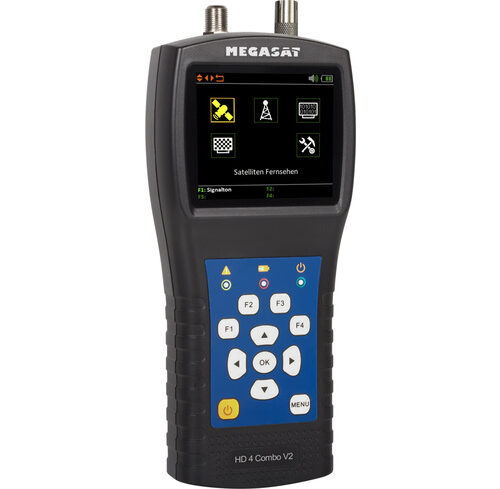 Megasat Sat-/Pegel-Messgerät HD 4 Combo V2 für DVB-S/S2/T/T2/C/C2, 6,9-cm-Farbdisplay (2,7"), Akku