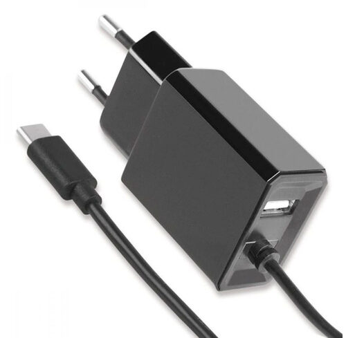 Fontastic USB-Typ-C Netzteil Diamond 17 W (5 V/3,4 A), 1,2 m mit zusätzlicher USB-A-Buchse