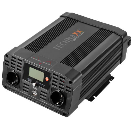 Technaxx Wechselrichter TE22 mit 2000 W für einen 12-V-Anschluss