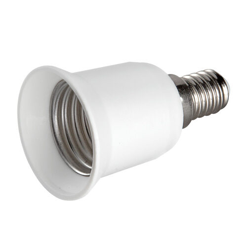 HEITRONIC Lampensockeladapter Kunststoff, E14 auf E27, max. 60W