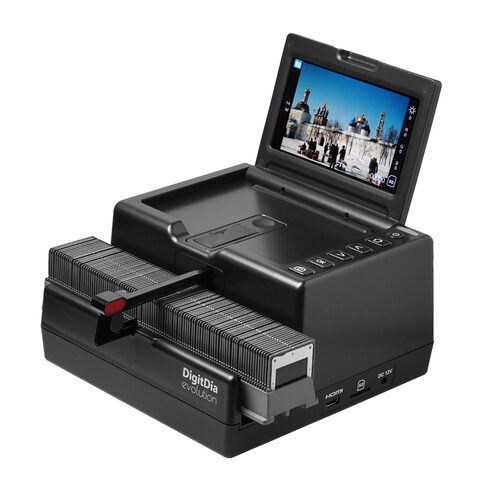 reflecta Magazin-Diascanner / Diabetrachter DigitDia evolution, IPS-Display, speichert auf SD-Karte