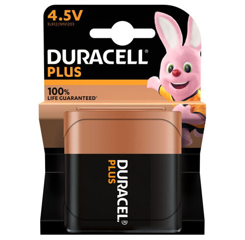 Duracell Plus Alkaline-Batterie 4,5 V/3LR12, 4,5 V