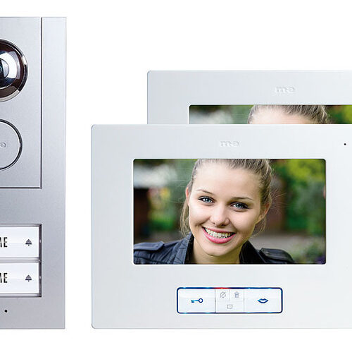 Vistus VD-Alu-6720-S Video-Türsprechanlage für 2-Familienhaus, Aluminium silber