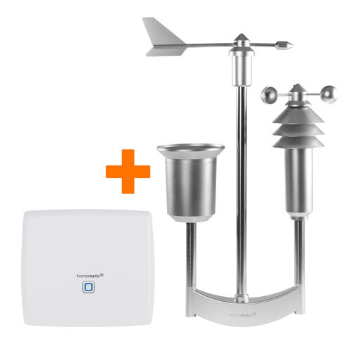 Homematic IP Set Wetter Profi mit Smart Home Zentrale CCU3 und Funk-Wettersensor pro