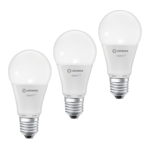 LEDVANCE 3er-Set SMART+ WiFi 9,5-W-LED-Lampe A75, E27, 1055 lm, warmweiß, 2700 K, dimmbar, App
