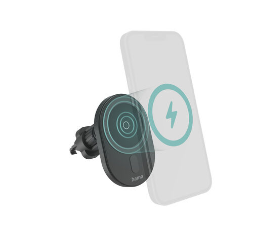 hama Kfz-Ladegerät MagCharge Car FC15, 12/24 V, 15 W, für Apple iPhone 12 und neuer