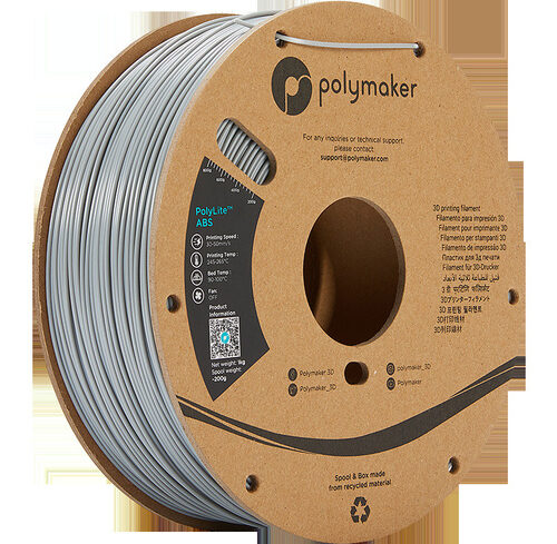 Polymaker ABS-Filament PolyLite, 1,75 mm, grau, 1 kg