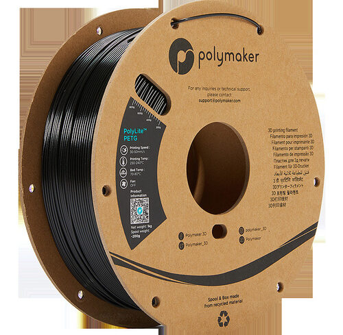 Polymaker PETG-Filament PolyLite, 1,75 mm, schwarz 1 kg