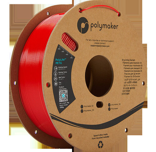 Polymaker PETG-Filament PolyLite, 1,75 mm, rot 1 kg