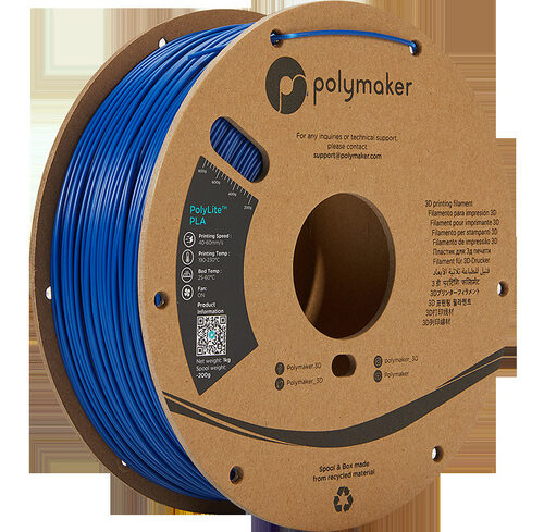 Polymaker PLA-Filament PolyLite, blau, 1,75 mm, 1 kg