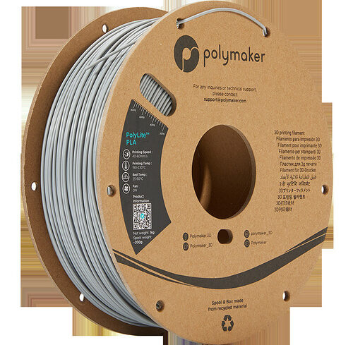 Polymaker PLA-Filament PolyLite, grau, 1,75 mm, 1 kg