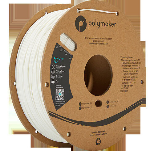Polymaker PLA-Filament PolyLite, weiß, 1,75 mm, 1 kg
