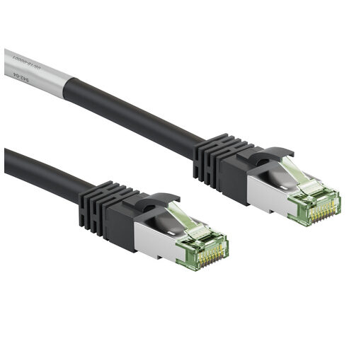 Goobay Patchkabel, CAT 8.1 Rohkabel, mit RJ45-Steckern, 2 GHz Bandbreite, S/FTP, 0,25 m